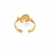 Ion Plating(IP) 304 Stainless Steel 12 Constellations/Zodiac Signs Open Cuff Ring for Women RJEW-S405-156G-K-2