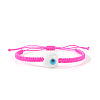 Handmade Lampwork Evil Eye Bead Braided Bracelets UN6877-11-1