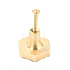 Hexagon with Grid Pattern Brass Box Handles & Knobs DIY-P054-A02-3