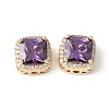Brass Micro Pave Cubic Zirconia Beads KK-A253-20G-05-1
