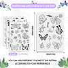 64 Patterns Non-woven Fabrics Water-soluble Embroidery Aid Drawing Sketch DIY-TAC0100-019-10