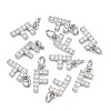 SHEGRACE Brass Micro Pave Clear Cubic Zirconia Pendants XGRQ29622-394P-F-1