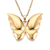 304 Stainless Steel Pendant Necklaces NJEW-T018-19G-4