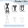 8Bags 2 Colors Brass Garment Hook and Eye KK-CY0001-19-2