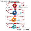 4Pcs Handmade Waxed Cord Braided Bracelets AY6602-5-2