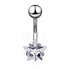 Clear Cubic Zirconia Belly Button Rings WG9960A-21-1