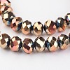 Electroplate Glass Beads Strands EGLA-P018-8mm-F02-1