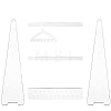 2-Tier Acrylic Earrings Display Stands PAAG-PW0009-03A-2