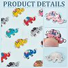 56Pcs 14 Colors Zinc Alloy with Enamel Elephant Connector Charms FIND-CA0005-18-4