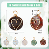 12Pcs 6 Styles Natural & Synthetic Mixed Stones Copper Wire Wrapped Pendants G-FH0001-99-2