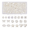 500Pcs 10 Style ABS Plastic Imitation Pearl Beads KY-BY0001-02-1