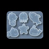 Starfish/Whale/Octopus Pendant DIY Silhouette Silicone Mold X1-DIY-K073-09A-5