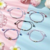 Glass Seed Beaded Braided Beads Bracelets for Women BJEW-MZ00122-1