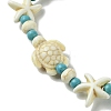 Synthetic Turquoise Beaded Stretch Bracelets for Women BJEW-JB13597-02-3