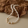 Vintage Shell Pearl Round Beaded Collar Necklaces for Women CD1286-1