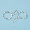 Silver Color Plated Iron Split Key Rings X-IFIN-H047-S-2