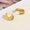 Triple Oval Stainless Steel Stud Earrings BE1288-5