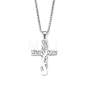 201 Stainless Steel Pendant Necklaces for Man NJEW-Q336-03A-P-1