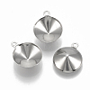 201 Stainless Steel Pendant Rhinestone Settings STAS-S057-41A-1