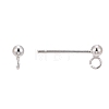 925 Sterling Silver Stud Earring Findings STER-T002-197S-3