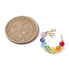 2Pcs Colorful Glass Cuff Earrings EJEW-JE05699-6