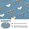 24Pcs 4 Styles Valentine's Day 304 Stainless Steel Connector Charms STAS-DC0011-68-4