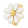 304 Stainless Steel Enamel Stud Rings for Women RJEW-U023-01G-03-2