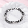 201 Stainless Steel Byzantine Chain Bracelets BJEW-B078-167P-1