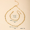 Word Love Alloy Pendant Necklaces & Link Bracelets Sets for Women FS-WG51D27-01-3