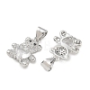 Brass Micro Pave Cubic Zirconia Charms KK-K351-69P-01-2