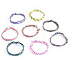 32Pcs 8 Styles Polyester & Spandex Cord Braided Bead Bracelets BJEW-TAC0066-1