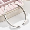 304 Stainless Steel Rhinestone Bangles for Women BJEW-Z092-15P-3