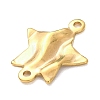 304 Stainless Steel Textured Links Connector Charms STAS-K302-02H-G-2