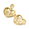 Brass Micro Pave Clear Cubic Zirconia Locket Pendants KK-H267-028B-02-2