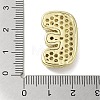 Rack Plating Brass Micro Pave Clear Cubic Zirconia Pendants KK-R163-05E-G-3