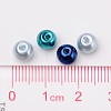 Carribean Blue Mix Pearlized Glass Pearl Beads HY-X006-6mm-03-4