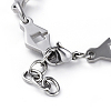 304 Stainless Steel Link Chain Bracelets BJEW-G582-61P-3