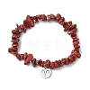 Natural Red Jasper Stretch Bracelets BJEW-JB11147-01-1