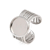 304 Stainless Steel Cuff Ring Components SA-CBA82C8-03C-P-1