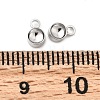 Flat Round Brass Rhinestone Pendant Settings KK-P340-05P-3