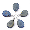 Electroplate Natural Druzy Geode Agate Pendants G-S344-63E-1