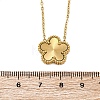 304 Stainless Steel Flower Pendant Cable Chain Necklaces for Women NJEW-U032-08G-5