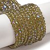 Electroplate Transparent Glass Beads Strands LS-EGLA-A035-T3mm-L16-1