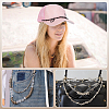 16Pcs Heart Zinc Alloy Hat Chian and Pendant Decorations HJEW-PH02429-5