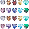 50Pcs 10 Colors Cubic Zirconia Pointed Back Cabochons ZIRC-CJ0001-24-2