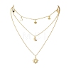 Brass 3 Layer Necklaces for Women NJEW-JN04734-02-1