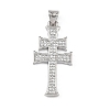 Religion Brass Micro Pave Clear Cubic Zirconia Pendants KK-B177-03P-02-1