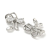 Brass with Clear Cubic Zirconia Charms with Jump Rings KK-Q820-09P-2