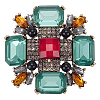 1Pc Tibetan Style Alloy Rhinestone Brooches JEWB-SP0001-16A-1