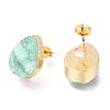 Natural Druzy Quartz Stud Earrings EJEW-P164-B02-7